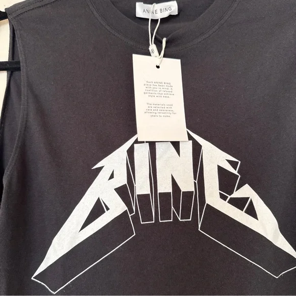 Anine Bing Black Sleeveless Women's Top - Picture 2 of 6